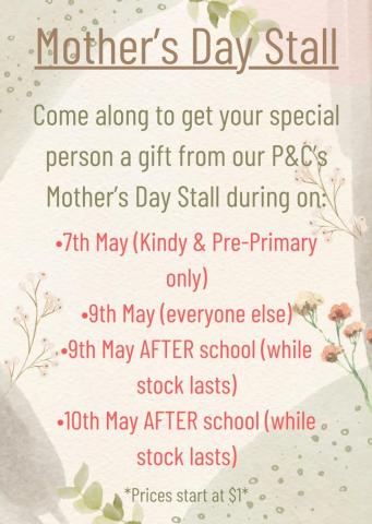 Mothers' Day Stall